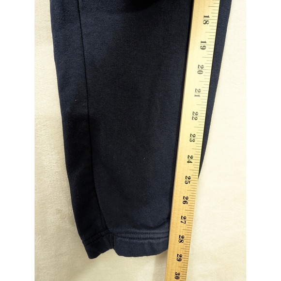 Adidas Jogger Sweatpants Mens L Blue White‎ Stripe Logo Athleisure Workout Gym - Picture 12 of 13